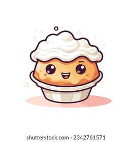 Simple Pie Character Icon - Cute and Playful Logo