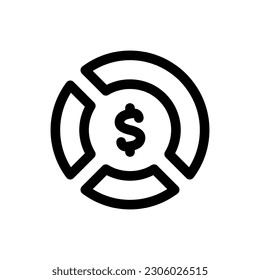 Simple Pie Chart icon. The icon can be used for websites, print templates, presentation templates, illustrations, etc