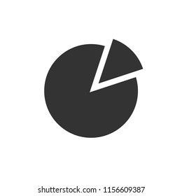 Simple pie chart icon, Vector illustration