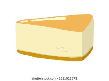 simple a piece of cheesecake illustration