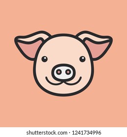 simple pig icon 