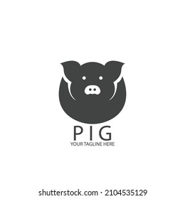 simple pig icon vector illustration template design