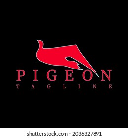 The simple pigeon logo design can be used for any brand or company that uses birds, wings, or flying birds as a logo.