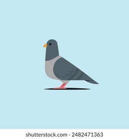 Simple pigeon standing vector art 