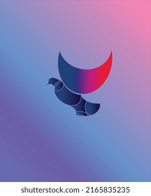Ilustración simple de vectores de paloma, edición completa