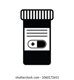 A simple pill bottle icon in vector format.