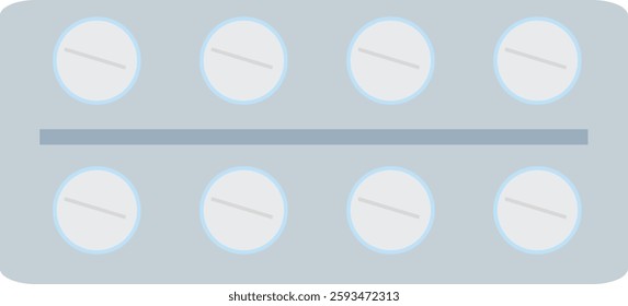 Simple Pill Illustration Pharmaceutical Tablets