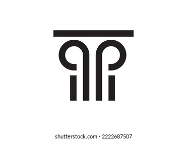 simple pillar and letter p, good for lawyer, museum etc.