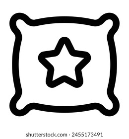 Icono de almohada simple. El ícono se puede usar para Sitios web, Plantillas impresas, Plantillas de presentación, ilustraciones, etc