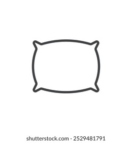 Simple pillow icon symbolizing comfort or sleep.