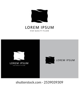 Simples travesseiro logotipo silhueta vetor