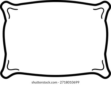 Simple Pillow Outline Icon Design Graphic