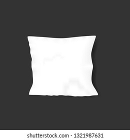 Simple pillow template vector mockup.