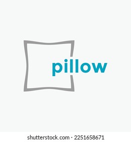 Simple pillow vector logo concept