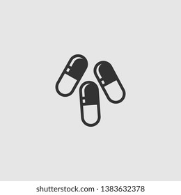 Simple Pills or Medicine Vector Icon