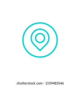 Simple pin or GPS flat design for user interface etc 