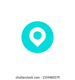Simple pin or GPS flat design for user interface etc 