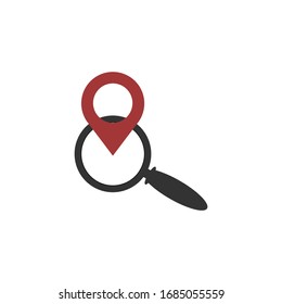 Diseño de icono vectorial de la ubicación simple de la clavija