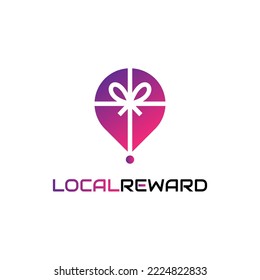 Simple Pin Point Gift Logo Design Inspiration