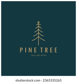 simple pine or fir tree logo,evergreen.for pine forest,adventurers,camping,nature,badges and business.vector
