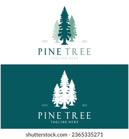 simple pine or fir tree logo,evergreen.for pine forest,adventurers,camping,nature,badges and business.vector