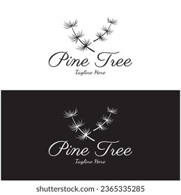 simple pine or fir tree logo,evergreen.for pine forest,adventurers,camping,nature,badges and business.vector