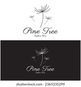 simple pine or fir tree logo,evergreen.for pine forest,adventurers,camping,nature,badges and business.vector