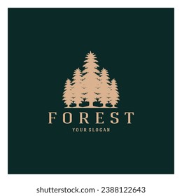 simple pine or fir tree logo,evergreen.for pine forest,adventurers,camping,nature,badges and business.vector