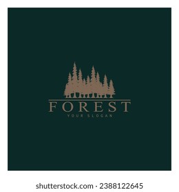 einfaches Logo für Kiefern oder Tannen, immergrün.für Kiefernwälder, Abenteurer, Campingplatz, Natur, Abzeichen und Wirtschaft.Vektorgrafik