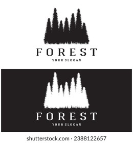 simple pine or fir tree logo,evergreen.for pine forest,adventurers,camping,nature,badges and business.vector
