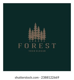 logotipo simple de pino o abeto, evergreen.para pinares, aventureros, camping, naturaleza, insignias y negocios.vector