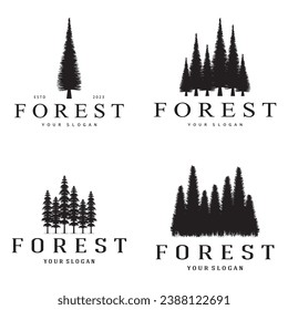simple pine or fir tree logo,evergreen.for pine forest,adventurers,camping,nature,badges and business.vector