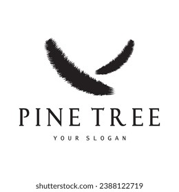 simple pine or fir tree logo,evergreen.for pine forest,adventurers,camping,nature,badges and business.vector