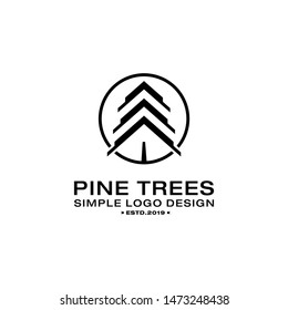 
simple pine tree logo designs