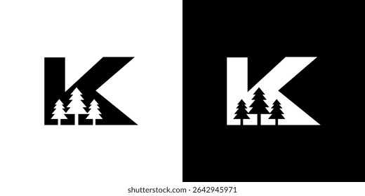 simple pine tree logo vector