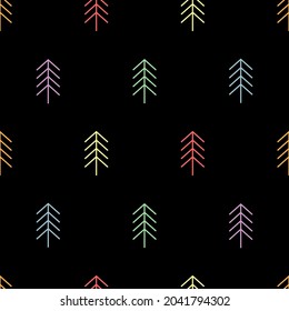 simple pine tree seamless pattern