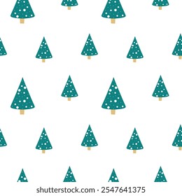 Simple pine trees seamless pattern