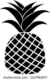Simple Pineapple Flat Vector Icon suitable for textile, fabrics, poster, or infographic illustration.
