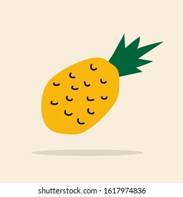 simple pineapple fruit design icons illustration 