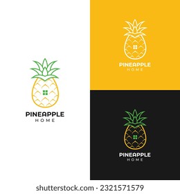 simple pineapple logo vector concept