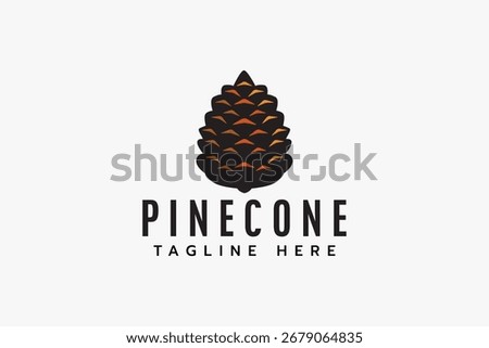 a simple pinecone logo that is clean and easy to apply on various media.