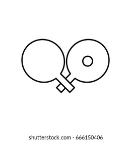 Simple ping-pong line icon. Icon for web or mobile interfaces.