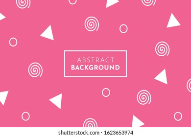 Simple pink abstract geometric background template