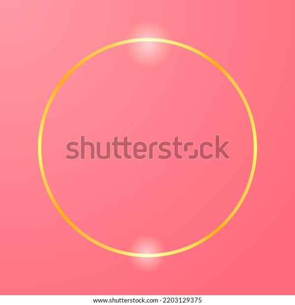 Simple Pink Background With Circle Golden Ring\
Vector Illustration\
Template