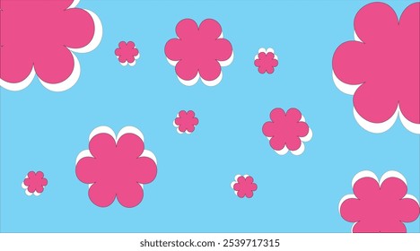 A Simple pink blossom background image, for easy to draw and using for texture.