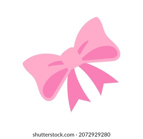 Pink String Bow Clipart Isolated Element Stock Vector (Royalty
