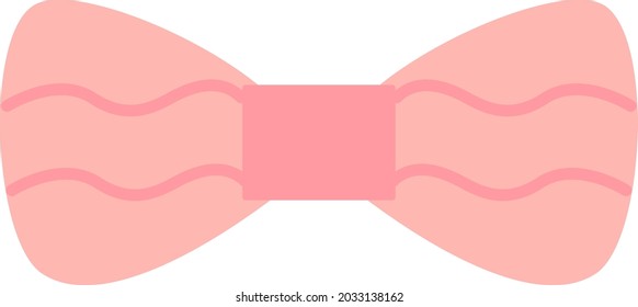 Simple pink bow, illustration, vector, on a white background.