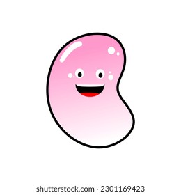 simple pink character illustration. simple pink cartoon illustration isolated background