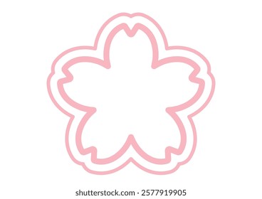 Simple pink cherry blossom mark