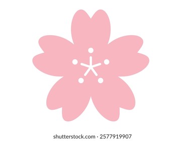 Simple pink cherry blossom mark